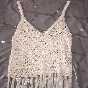 lightly used knit crop top